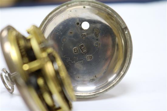 A 19th century silver pair cased pocket watch by Jos. Atkinson, Gateshead, (outer case associated).